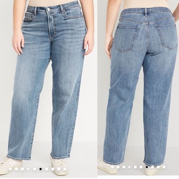 OLD NAVY | High-Rise OG Straight Jeans | Size 14 | Medium Wash - Picture 2 of 11
